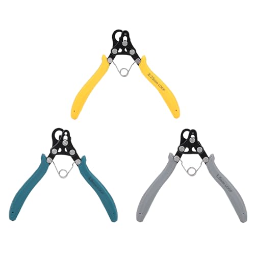 Jiawu Drahtschlingenzangen-Set, 1,5 mm, 2,25 mm, 3,0 mm, 3 Zangen, Drahtschlingenzange mit ergonomischem Federgriff für Basteldraht der Stärken 18–26, Werkzeug zur Schmuckherstellung Jiawu Drahtschlingenzangen-Set, 1,5 mm, 2,25 mm, 3,0 mm, 3 Zangen, Drahtschlingenzange mit ergonomischem Federgriff für Basteldraht der Stärken 18–26, Werkzeug zur Schmuckherstellung von Jiawu