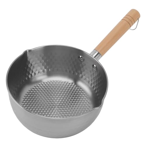 Jiawu Edelstahl -Saucepfanne Non -Stick mit Langem Griff Zum Einfachen Gießen für Gasherd und Induktionskocher (20 cm) von Jiawu