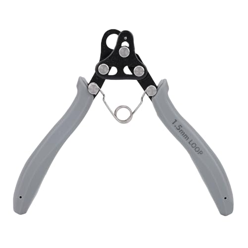 Jiawu Einstufige Ösenzange, Drahtschlaufenzange für die Schmuckherstellung, Erstellen und Zuschneiden gleichmäßiger 1,5-mm-Schlaufen für Schmuck, Verwendbar mit 18–26 g Basteldraht von Jiawu