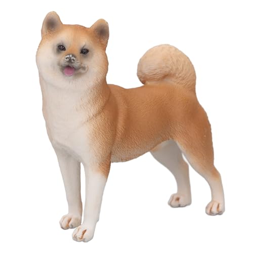 Jiawu Hundefigur, Realistische Hundemodell-Figur, Robuste Kunststoff-Simulationshund-Haustierfigur für Heimbüro-Dekoration, Fotografie-Requisite, Geschenk (Shiba Inu) von Jiawu