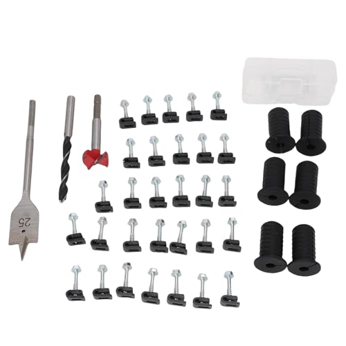 Jiawu Kabelclip und Grommet -Kit Hohe Versiegelungsleistung Wand -Trommeten Routing Set für Reibungsminimierung Stahl Silikon 39 Zubehör Speicherbox (BLACK) von Jiawu