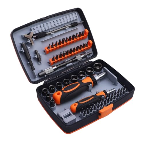 Jiawu Langlebiger 68 in 1 Ratchet -Schraubendreher -Set mit Ergonomischem Griff für Projekte Zur Verbesserung der Heimverbesserung Jiawu Langlebiger 68 in 1 Ratchet -Schraubendreher -Set mit Ergonomischem Griff für Projekte Zur Verbesserung der Heimverbesserung von Jiawu