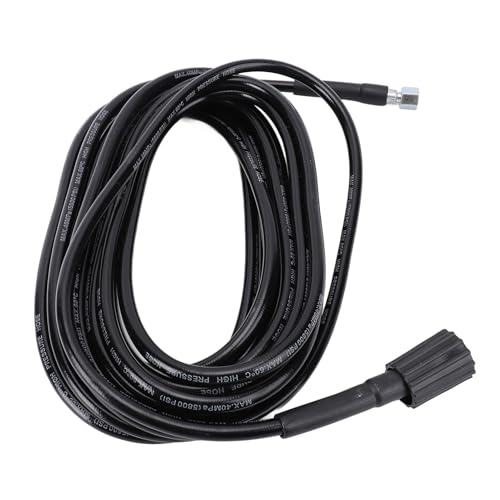 Jiawu Langlebiger Hochdruck -Wascher -Verlängerungsschlauch, Premium Gummi Metallanschluss, Einfache Installation, Erweiterte Reichweite für Verschiedene Reinigungsbedürfnisse (10 m) von Jiawu