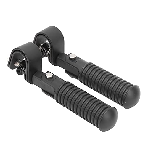 Jiawu Motorrad-Pedalklemme Faltbare Fußstützenmontage für 1 Zoll Motorschutz, Starke Metallfußstifte für 26 Mm-31mm-Schutzstab Allgemeinzweck (Black) von Jiawu