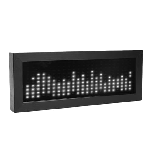 Jiawu Musikspektrum -Rhythmus -Licht, Audiospektrumanalysator mit Uhrendisplay, Musik -Voice -Level -Display, Klangsteuerungspickup, Sprachrhythmus -Sensorindikator für Musiker (Cool weiß) von Jiawu