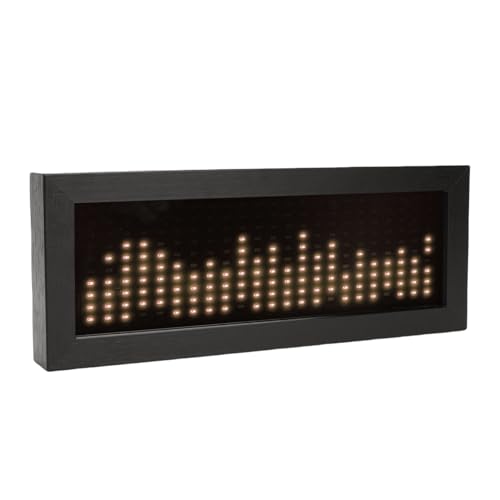 Jiawu Musikspektrum -Rhythmus -Licht, Audiospektrumanalysator mit Uhrendisplay, Musik -Voice -Level -Display, Klangsteuerungspickup, Sprachrhythmus -Sensorindikator für Musiker (Warm weiß) von Jiawu