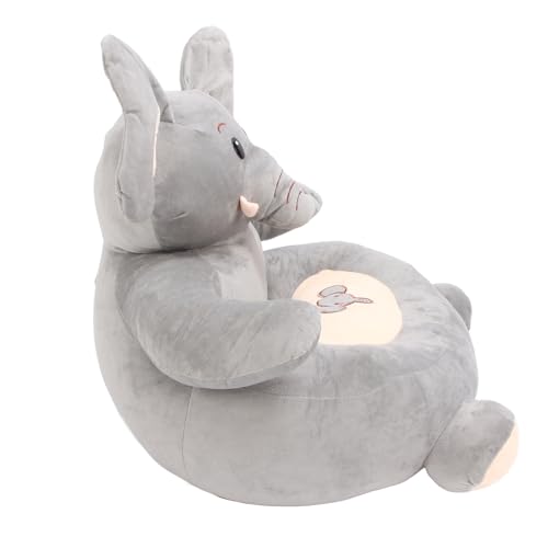 Jiawu Plüsch-Charakter-Kinderstuhl, Bequemer Tragbarer Schöner -Sofastuhl mit Stofftieren für Spiele (Kleiner Elefant) von Jiawu