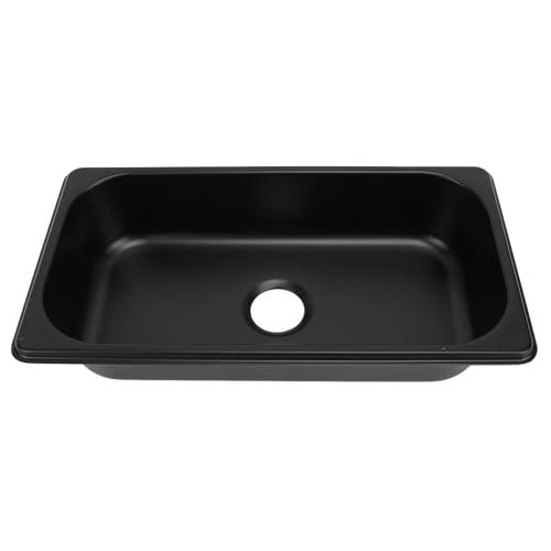 Jiawu RV -Küchenspüle Edelstahl Embedded Pool Effektives Entwässerungssystem für Bootsströme (Sprühbeschichtete Schwarz (GR -1365B)) von Jiawu
