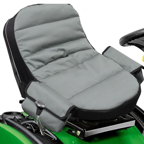 Jiawu Rasenmähersitzabdeckung, 600d Oxford -Stoff -Traktor -Sitzabdeckung, Regnerfeste Reitmäher -Sitzkissen mit Beutel, Kompatibel mit Cub Cadet, Mahindra (Gray) von Jiawu