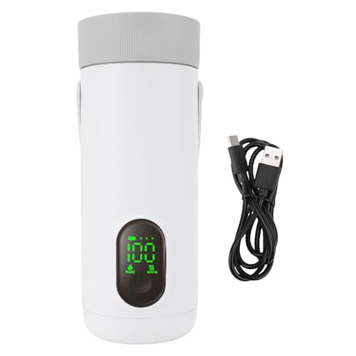 Jiawu Reisekessel für Reise, 350 Ml Tragbarer Kleiner Wasserkessel, Persönlicher Heißwasserkessel 304 Edelstahl mit 6 Temperaturregelung, LCD -Display und Warm für Teekaffee Halten von Jiawu