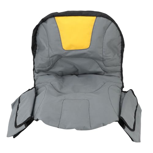 Jiawu Reiten-Rasenmäher-Sitzabdeckung, Rutschfeste Wasserdichte 600D-Traktor-Sitzabdeckung mit Getränkebeutel, Kompatibel mit Cub Cadet, Passt 12,5 "-14" H (Graugelb) von Jiawu