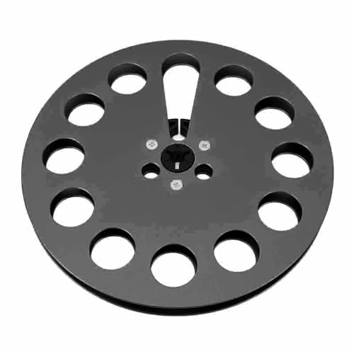 Jiawu Sound Tape Leere Rolle für Studer, Aluminiumlegierung Leere Klebebandrolle für 1/4 Zoll Klebeband, Multi -Löcher Windbeständiges Design für -Enthusiasten (BLACK) von Jiawu