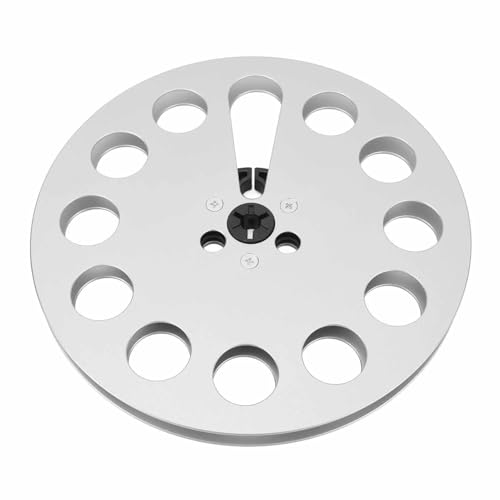 Jiawu Sound Tape Leere Rolle für Studer, Aluminiumlegierung Leere Klebebandrolle für 1/4 Zoll Klebeband, Multi -Löcher Windbeständiges Design für -Enthusiasten (SILVER) von Jiawu