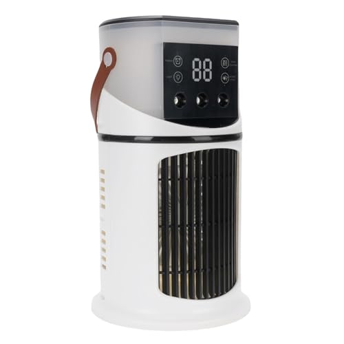 Jiawu Tragbare Klimaanlage, Mini -Verdunstungsluftkühler, Persönlicher Luftkühlventilator mit 7 Farben Leichten, Leichten 6 -Geschwindigkeiten und Kühlluftsprays Wird AC für Büro von Jiawu
