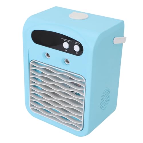 Jiawu USB Tragbare Klimaanlagen Energieeffiziente Wiederaufladbare Ruhige Luftkühler für Schlafzimmerbüros 1000 Ml Wassertank (Himmelblau) von Jiawu