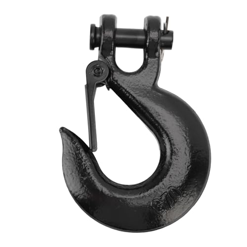 Jiawu Universeller 3/8 -Zoll -Getriebe Schlupfhaken mit Sicherheitsriegel für Anhängerwagen 18000lb Ladungskapazität, Premium Material (BLACK) von Jiawu