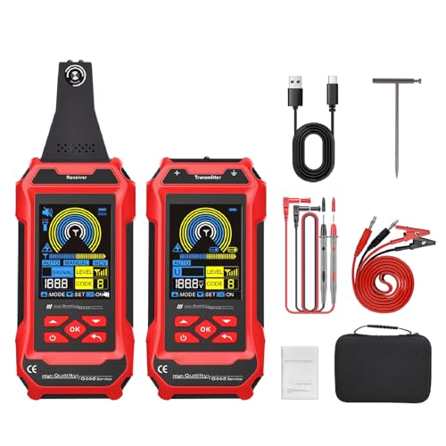 Jiawu Unterirdischer Kabel -Locator, Kabel -Tracker, Unterirdischer Draht -Locator für Hundezaunkabel, Fehlerfinder, AC/DC-Spannungsprüfer, Testerkurzschalter der Wand von Jiawu