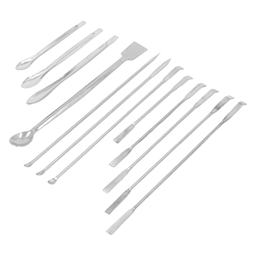 Jiawu Vielseitiger Laborspatel Edelstahl Löffel Set Kit - 12 Pcs Dual -Micro Scoops für Experimente von Jiawu