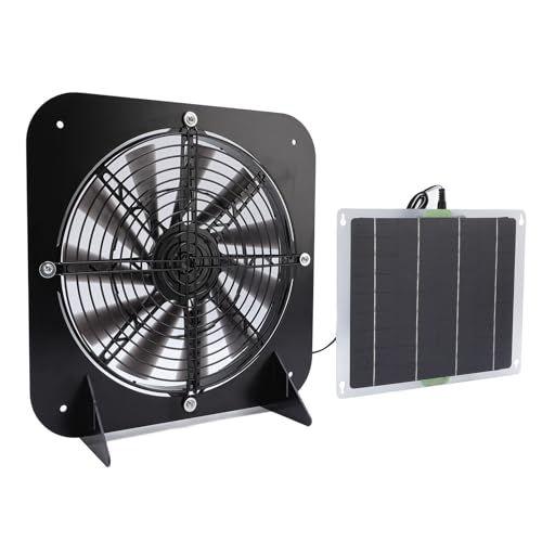 Jiawu Zuverlässiger 13 -W -Solarpanel 13 Zoll Auspuffventilator Praktischer Solarbeatmungslüfter für die Einfache Installation für das Badezimmerlagerzimmer von Jiawu