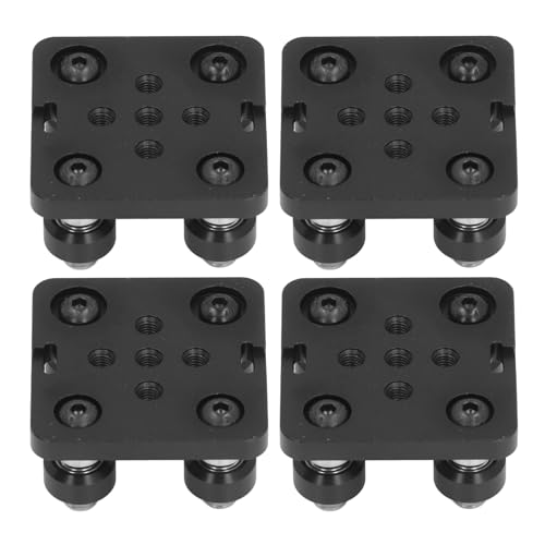 Kleine V-Radplatte, 4er-Pack V-Gantry-Gantry-Stangenplatte mit Rad, Kompatibel mit Aluminium-Extrusionsprofilen der Serie 2020, Linearschiene, 3D-Drucker-CNC-Maschine von Jiawu