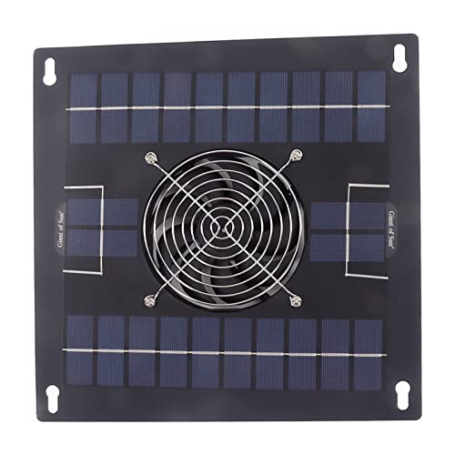 Solarpanel-Ventilator-Kit, 5W 12V solarbetriebener Ventilator für den Außenbereich, wasserdicht, tragbarer Solarventilator für Hühnerstall, Gewächshaus, Tierhäuser, Schuppen, Fensterabzug von Jiawu