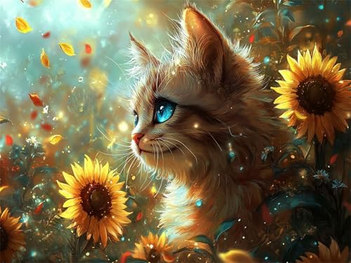 Diamond Painting Neuheiten 2025 Katze Diamond Painting Bastelset Erwachsene Tier 5D Diamant Malerei Bilder Anfänger, DIY Mosaik Kreativ Set Cross Stickerei Crystal Art Home Wand Deko 10x15cm L-932 von Jiaxaong