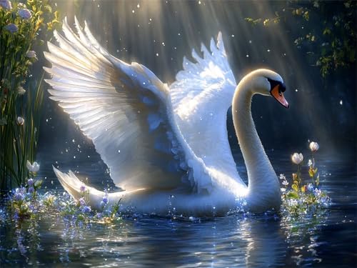 Diamond Painting Schwan 20x30cm DIY Runden Vollbohrer Sonnenlicht Diamant Painting Bilder Erwachsene, 5D Crystal Art Basteln Stickerei Kreuzstich Malerei für Stressabbau, Kreatives Geschenk L-925 Diamond Painting Schwan 20x30cm DIY Runden Vollbohrer Sonnenlicht Diamant Painting Bilder Erwachsene, 5D Crystal Art Basteln Stickerei Kreuzstich Malerei für Stressabbau, Kreatives Geschenk L-925 von Jiaxaong