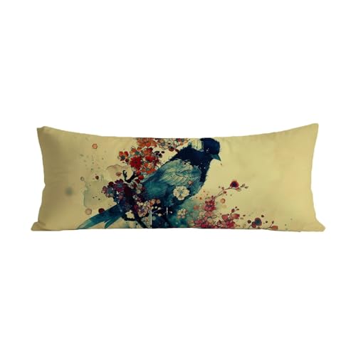 Seitenschläferkissen Bezug 30 x 90 cm Ocker Langes Körperkissen Samt Side Sleeper Pillow Cover mit Unsichtbarer Reißverschluss Kissen Bezüge, Schlafen Körperkissen Deko Schlafzimmer, Geschenke G-28 von Jiaxaong