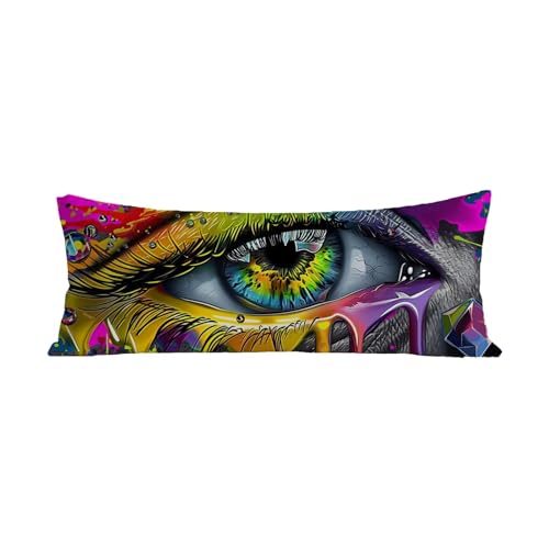 Seitenschläferkissen Bezug 40 x 120 cm Gelb Langes Körperkissen Samt Side Sleeper Pillow Cover mit Unsichtbarer Reißverschluss Kissen Bezüge, Schlafen Körperkissen Deko Schlafzimmer, Geschenke G-12 von Jiaxaong