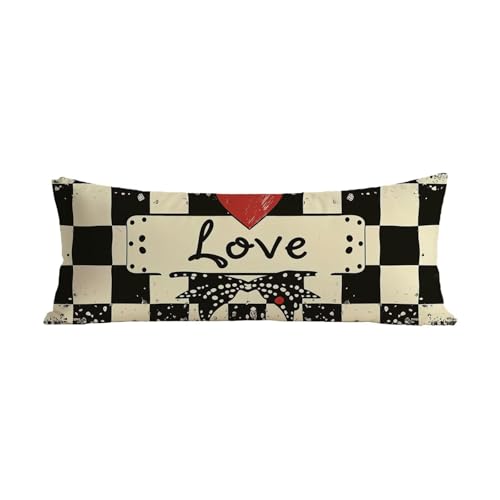 Seitenschläferkissen Bezug 60 x 180 cm Schwarz Langes Körperkissen Samt Side Sleeper Pillow Cover mit Unsichtbarer Reißverschluss Kissen Bezüge, Schlafen Körperkissen Deko Schlafzimmer, Geschenke G-30 von Jiaxaong