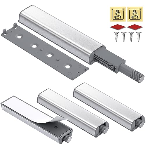 Drucktüröffner Push to Open Jiayi 4 Stück Türöffner Push Open Magnetschnäpper Schrank Tip On Kleiderschrank Magnet Push Türverriegelung für Küche Schrank Schublade Push Öffner Touch von Jiayi