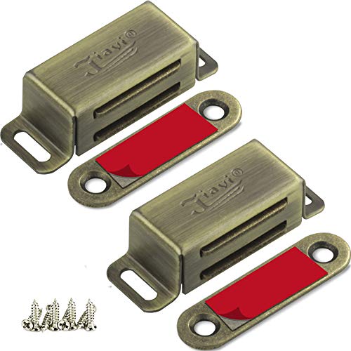 Magnetschnäpper Jiayi 2 Stück Tür Magnete für Schranktüren Magnetverschluss Schrank Magnete Türmagnete für Möbel Edelstahl Schubladen Magnet Türschließer Möbelmagnete Türmagnet Selbstklebend Bronze von Jiayi