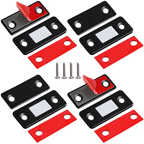 Magnetschnäpper Magnete für Schranktüren Jiayi 4 Stück Ultra Dünn Türmagnete Selbstklebend für Möbel Schrankmagnete Stark Schrank Magnete Magnetverschluss Schubladen Magnet Türschließer Möbelmagnete von Jiayi
