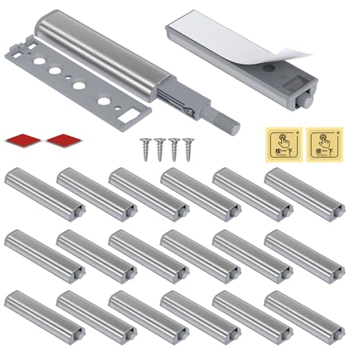 Push to Open Türöffner Jiayi 20 Stück Drucktüröffner Schrank Türöffner Push Open Magnet Tip On für Türen Beschlag Möbel Schubladen Drucköffner Schranktür Magnetschnäpper Drucktüröffner Druckschnapper von Jiayi