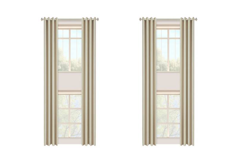 Jibenhome Gardine Extra lang Verdunkelungsvorhang Blickdicht Vorhang mit Ösen, (2 St), Thermo 2 Stroy Fenster hohe Zimmer Vorhänge, 132x365cm/132x548cm von Jibenhome