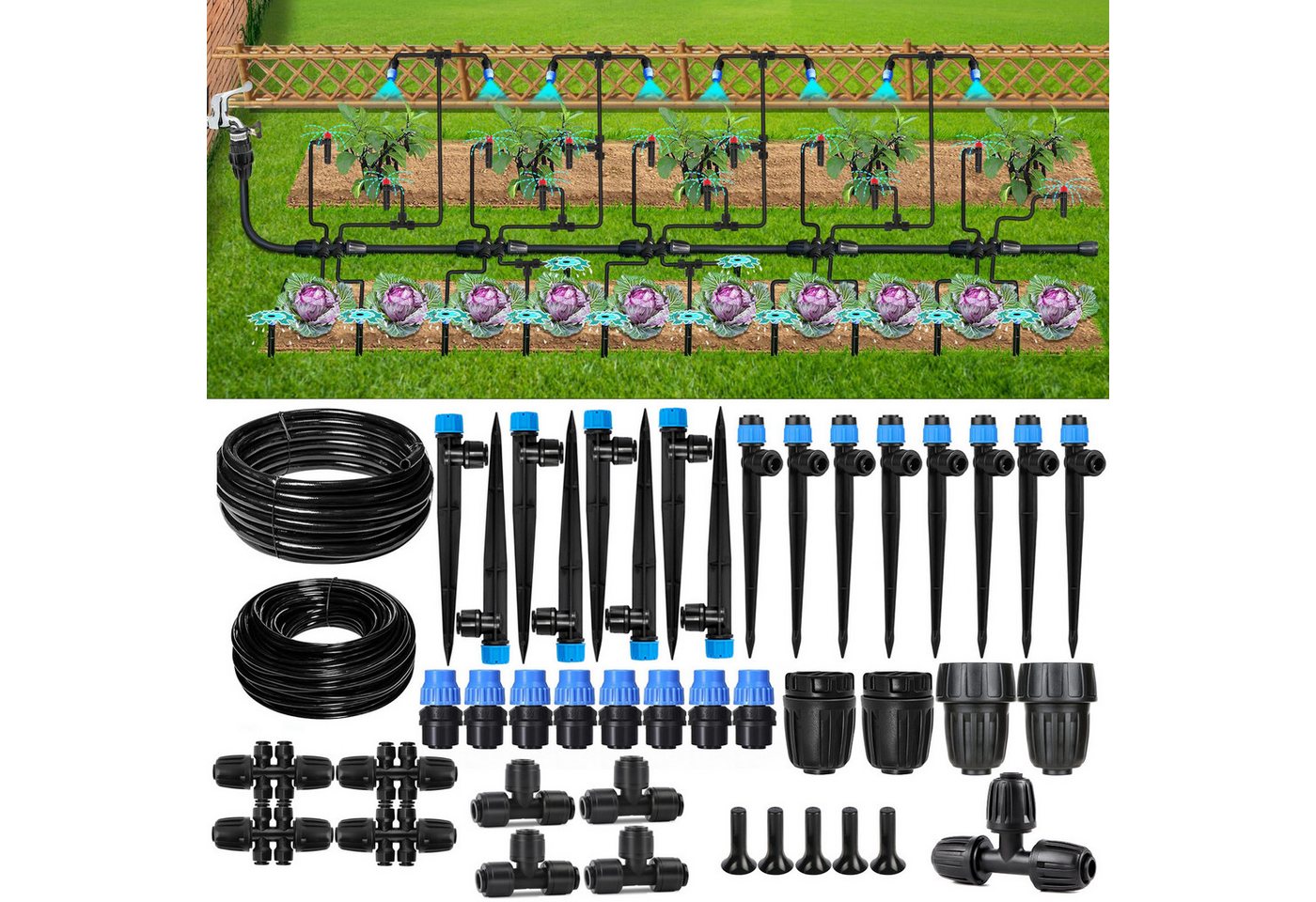 Jibenhome Bewässerungssystem Bewässerungssysteme Automatische,Pflanzenbewässerung, 18M/30M,für Gewächshäuser,Landschaft,Flower Bed und Terrasse Pflanzen Jibenhome Bewässerungssystem Bewässerungssysteme Automatische,Pflanzenbewässerung, 18M/30M,für Gewächshäuser,Landschaft,Flower Bed und Terrasse Pflanzen von Jibenhome
