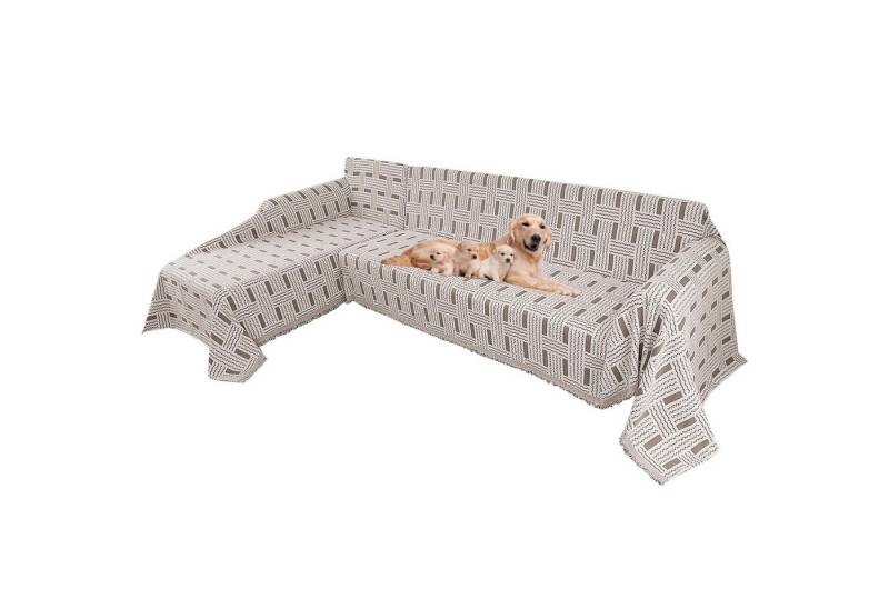 Jibenhome Ecksofahusse Chenille Sofabezug Überwurf Ecksofa L Form Sofabezug, Überzug Universal Couchbezug von Jibenhome