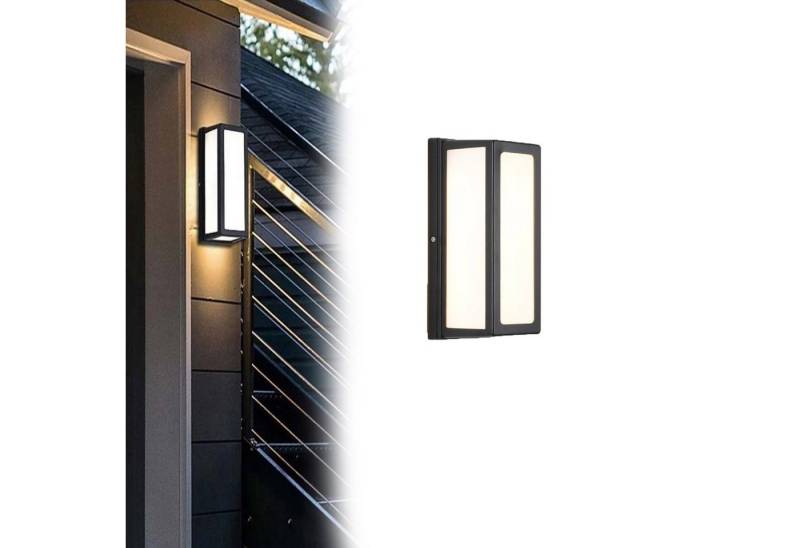 Jibenhome LED Außen-Wandleuchte LED-Wandleuchte Aluminium IP65 Wandlampe Garten, 18 W, 1 Stück, LED fest integriert, Warmweiß, Moderne Außenwandleuchten für Treppe, Flur,Warmweiß von Jibenhome