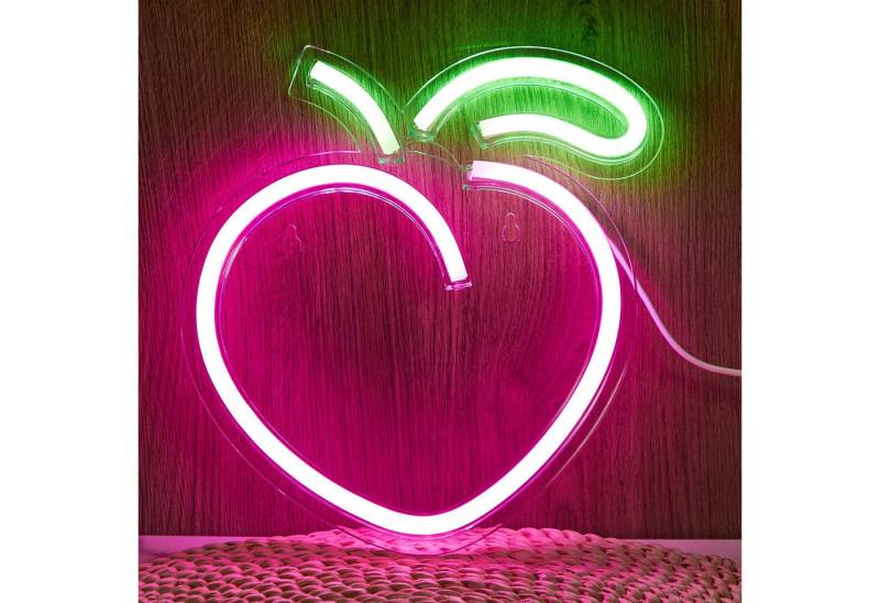 JIBENNEON LED Dekolicht Acryl LED-Neonschil Neon Sign USB Schalter Gaming Wandleuchte, Pfirsich, LED fest integriert, für Zimmer Gaming Room Spielzimmer Schlafzimmer von JIBENNEON