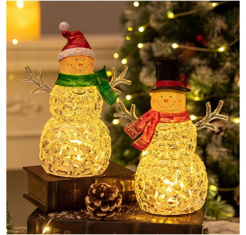 Jibenhome LED Dekolicht LED Schneemann Weihnachtsdeko, Batteriebetrieben Nachtlicht, Weihnachtsdeko Tischdeko Weihnachtsgeschenke von Jibenhome