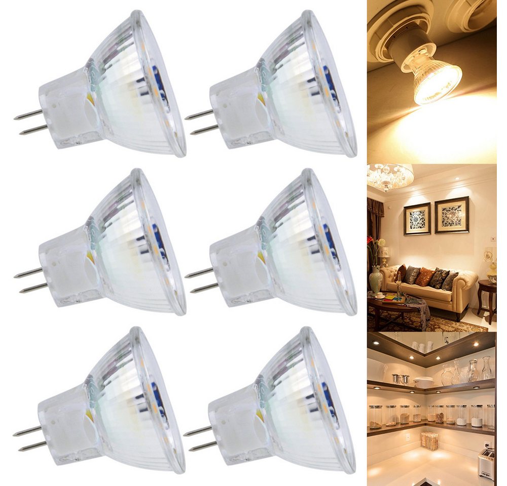 Jibenhome LED-Leuchtmittel LED Glühbirnen GU4-MR11,3W/5W, GU4-MR11, 4 St., Warmweiß/Naturweiß/Kaltweiß Jibenhome LED-Leuchtmittel LED Glühbirnen GU4-MR11,3W/5W, GU4-MR11, 4 St., Warmweiß/Naturweiß/Kaltweiß von Jibenhome