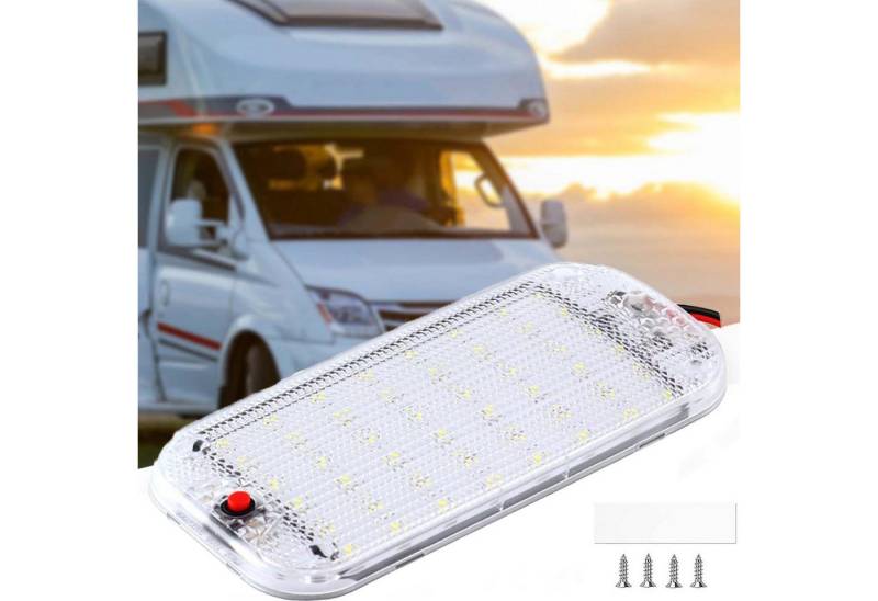 Jibenhome LED Nachtlicht LED Deckenleuchte 12V Wohnmobil LED Panel mit Schalter 96 LEDs Dimmbar, 1 St.-48 LEDs-Tageslicht 6500 K, LED fest integriert, Ultradünnes für RV Camping Auto LKW Wohnwagen Wohnmobil Jibenhome LED Nachtlicht LED Deckenleuchte 12V Wohnmobil LED Panel mit Schalter 96 LEDs Dimmbar, 1 St.-48 LEDs-Tageslicht 6500 K, LED fest integriert, Ultradünnes für RV Camping Auto LKW Wohnwagen Wohnmobil von Jibenhome