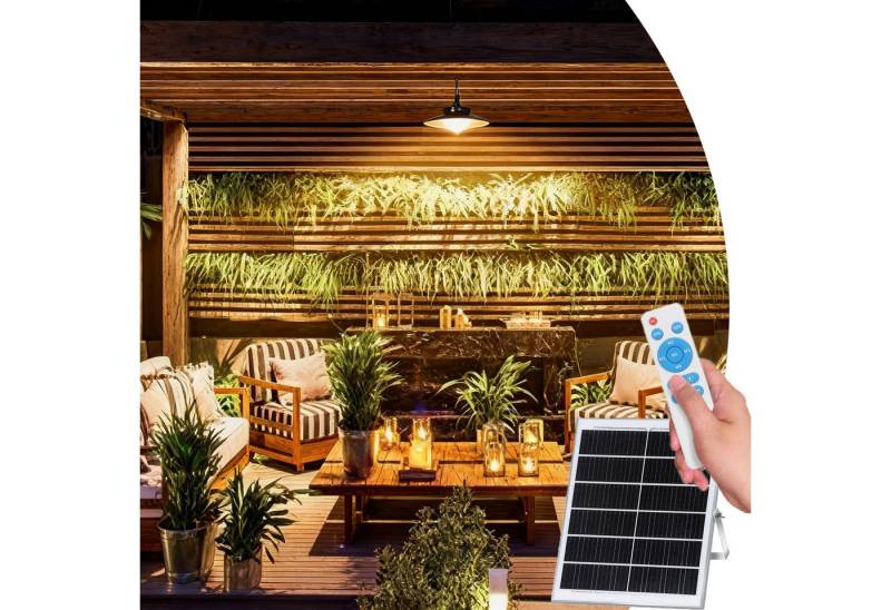 Jibenhome LED Solarleuchte Solar Hängelampen mit Fernbedienung Bewegungsmelder, 5 Modi, 1 Kopf, LED fest integriert, Deckenleuchte Outdoor Jibenhome LED Solarleuchte Solar Hängelampen mit Fernbedienung Bewegungsmelder, 5 Modi, 1 Kopf, LED fest integriert, Deckenleuchte Outdoor von Jibenhome