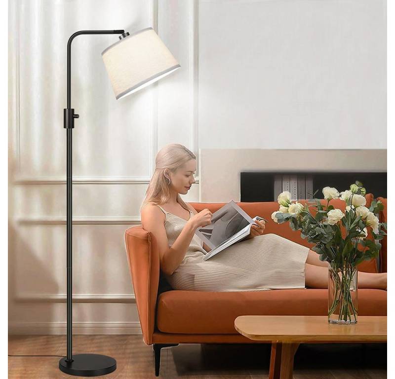 Jibenhome LED Stehlampe Moderne Wohnzimmer Stehleuchte mit Fußschalter, Leselampen mit hoher Stange von Jibenhome