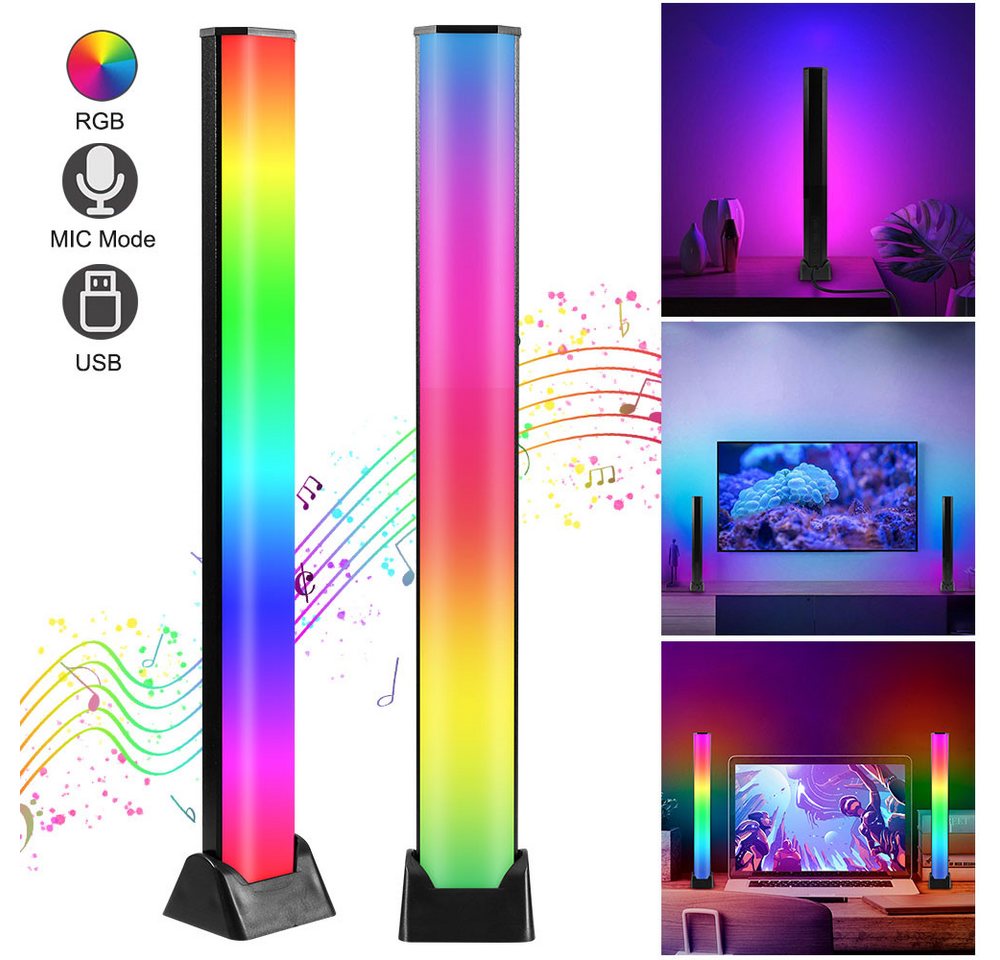 Jibenhome LED-Streifen LED Lightbar TV Hintergrundbeleuchtung 32Bit RGB Traumfarbe Musik Sync, 2St. LED Stripe Lampe, USB Multi-Modi für Gaming Weihnachten Gaming Jibenhome LED-Streifen LED Lightbar TV Hintergrundbeleuchtung 32Bit RGB Traumfarbe Musik Sync, 2St. LED Stripe Lampe, USB Multi-Modi für Gaming Weihnachten Gaming von Jibenhome