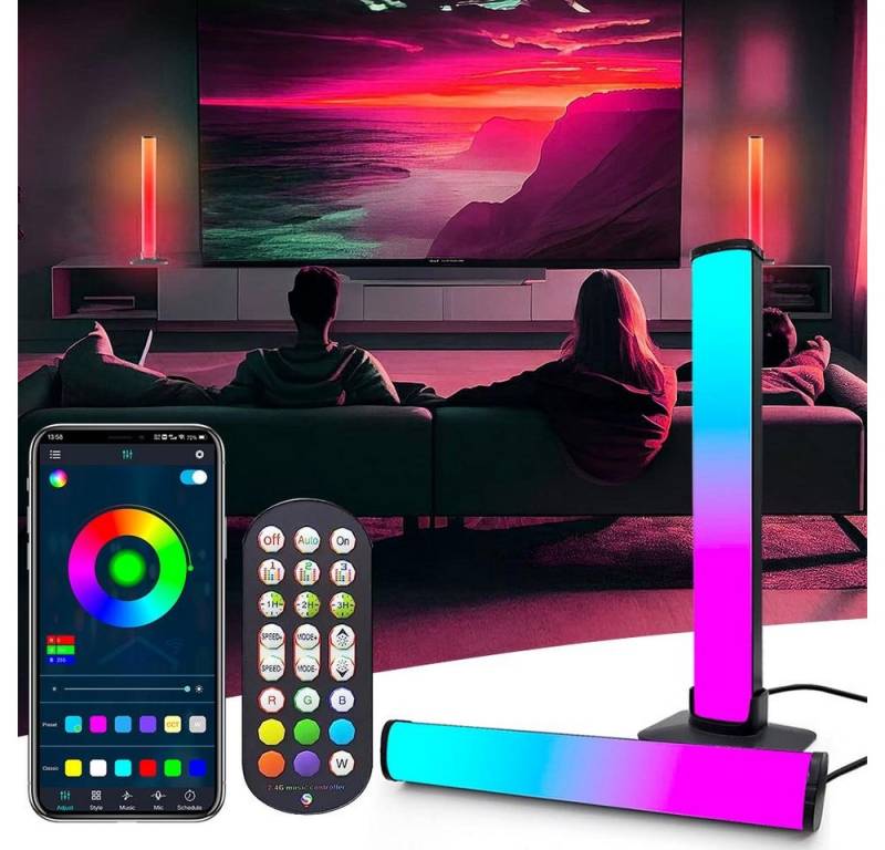Jibenhome LED-Streifen Smart RBG LED Lightbar mit Dynamik und Musikmodi Stimmung, RGB Lampe TV Hintergrundbeleuchtung,16 Millionen Farben Jibenhome LED-Streifen Smart RBG LED Lightbar mit Dynamik und Musikmodi Stimmung, RGB Lampe TV Hintergrundbeleuchtung,16 Millionen Farben von Jibenhome
