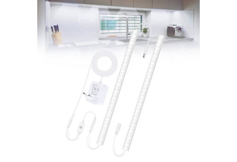Jibenhome LED Unterbauleuchte LED Dimmbar Lichtleiste Schranklicht Küchenlicht Unterbau Beleuchtung, Schrankbeleuchtung 2/3/4 Stück Schrankleucht Nachtlicht Schlafzimmer von Jibenhome