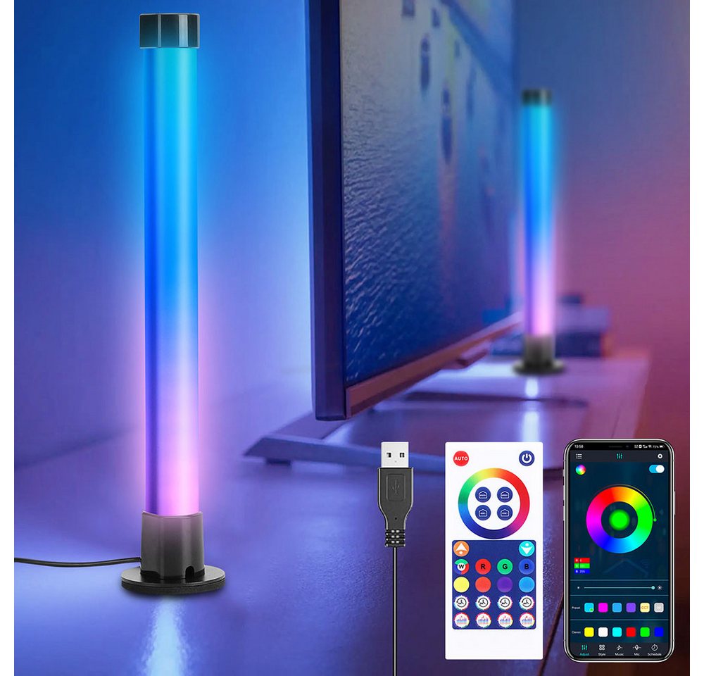 Jibenhome Lichtleiste Smart LED-Streifen 2er-Pack Bluetooth,RGB Stripe, Doppelseitiges Licht, LED fest integriert, Gaming-Lampe,Sync Musik Lightbar für TV-Gaming-Party Jibenhome Lichtleiste Smart LED-Streifen 2er-Pack Bluetooth,RGB Stripe, Doppelseitiges Licht, LED fest integriert, Gaming-Lampe,Sync Musik Lightbar für TV-Gaming-Party von Jibenhome