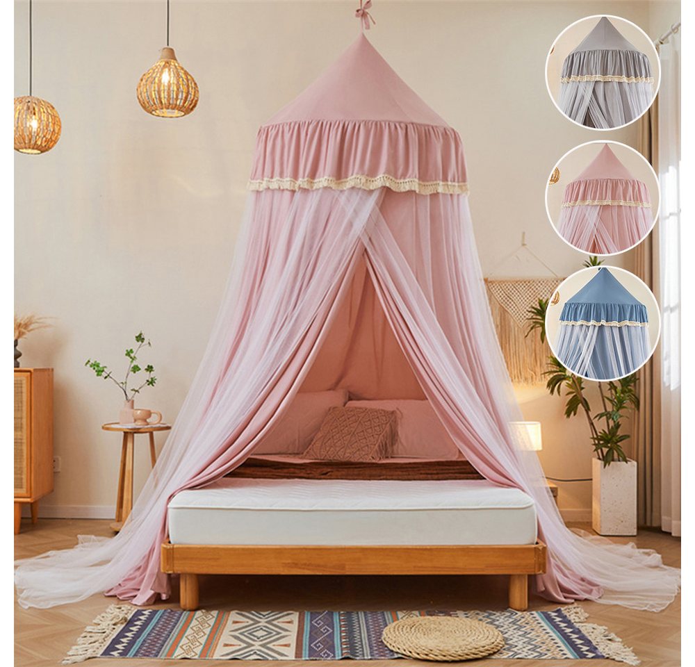 Jibenhome Moskitonetz Betthimmel Baby Bett Baldachin Moskiton Mückennetz für Schlafzimmer, Doppelschicht Kinderzimmer Insektenschutz Kinder Prinzessin Spielzelte von Jibenhome