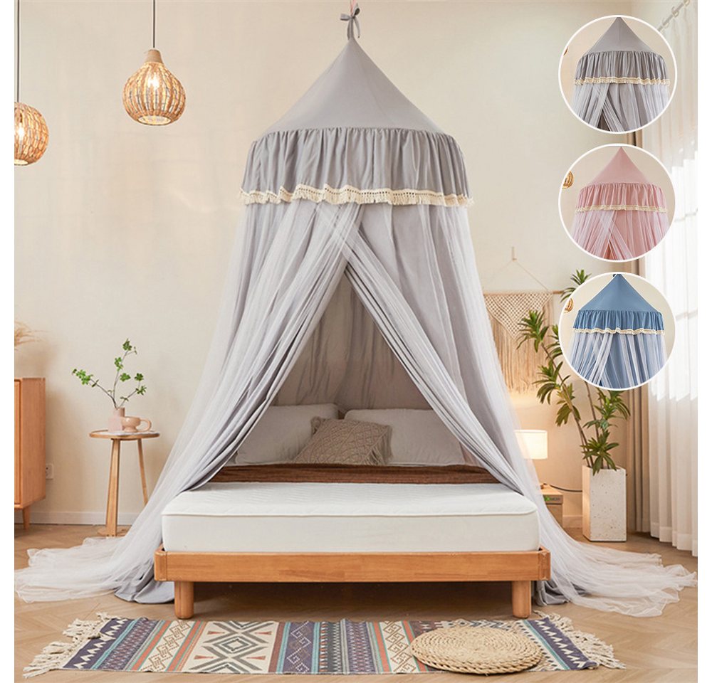 Jibenhome Moskitonetz Betthimmel Baby Bett Baldachin Moskiton Mückennetz für Schlafzimmer, Doppelschicht Kinderzimmer Insektenschutz Kinder Prinzessin Spielzelte von Jibenhome